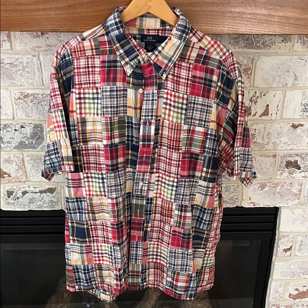 Men's Brooks Brothers Short-Sleeve Plaid Button-Down Shirt